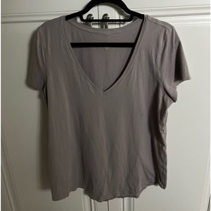 Lululemon S/S Grey V Neck